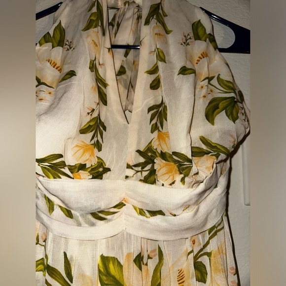 NWT FARM RIO X ANTHROPOLOGIE V-NECK FLORAL CHIFFON MAXI DRESS XL spring vacation - Picture 7 of 12